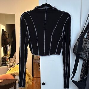 Isalis Black Long Sleeve Women's Top